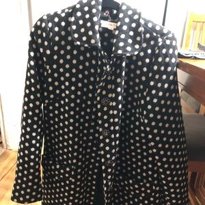 Super fun polka dot pea coat by Merona size XL